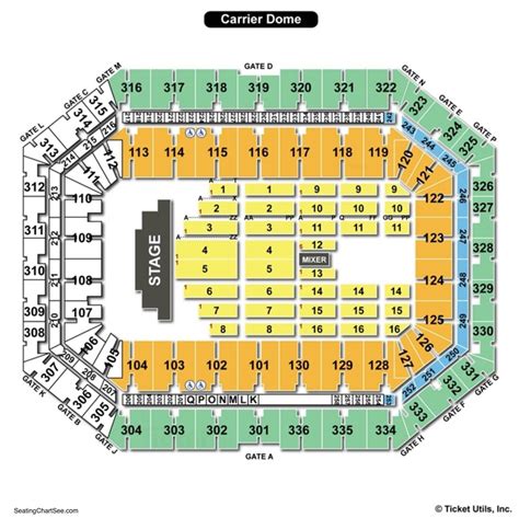 carrier dome concert seating chart rows awesome home