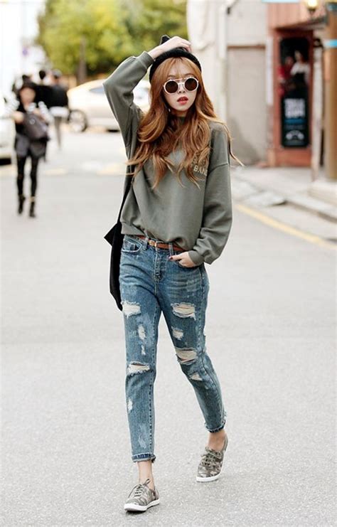Korean Outfit For Girls Jeans