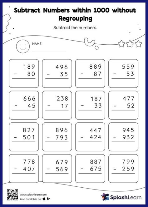 subtract  digit numbers   digit numbers  regrouping