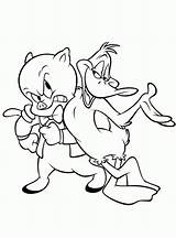 Porky Looney Tunes Daffy Bugs Barbera Hanna Annoyed Coloringhome Yosemite sketch template