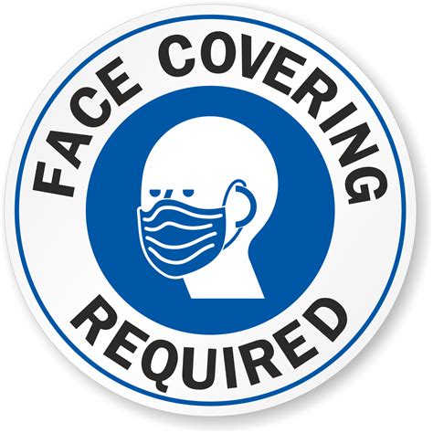 face covering required face covering window decal signs