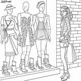 Coloring Pages Colouring Fashion Cute Color Choose Board Therapy sketch template