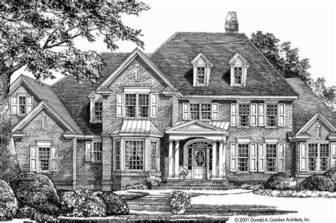 colonial exterior front elevation plan   colonial house plans colonial style house