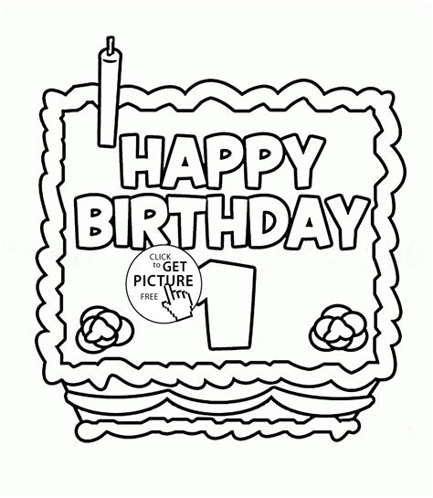 st birthday coloring pages coloring pages