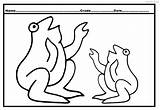 Frog Coloring Pages Cute Too Jumping Frogs Various Templates Activities Printable Used These Some sketch template