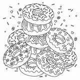 Ausmalbilder Donut Colorfly sketch template