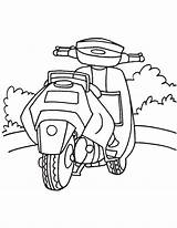 Scooter Honda Coloring Kids Pages sketch template