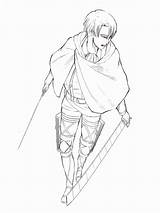 Levi Ackerman Mikasa Ackermann Schwertern Junge Aniyuki sketch template