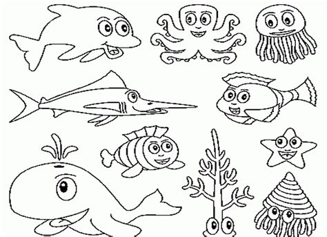 sea animals coloring pages  kids coloring home