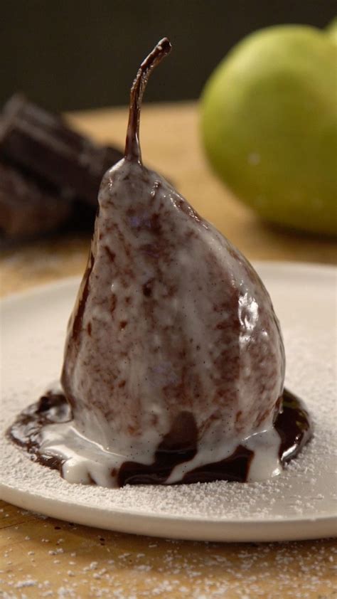 chocolate poached pear