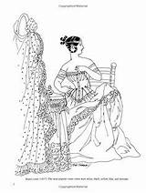 Coloring Pages Edwardian Book Fashion Victorian Fashions Dover Tierney Tom Amazon Adult Medieval Sheets Books Dress Color Vintage Dresses Photography sketch template