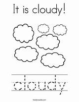 Cloudy Weather Coloring Pages Activities Preschool Cloud Kids Clouds Print Worksheets Kindergarten Rainy Tracing Stormy Twistynoodle Rocks Snowy Choose Board sketch template