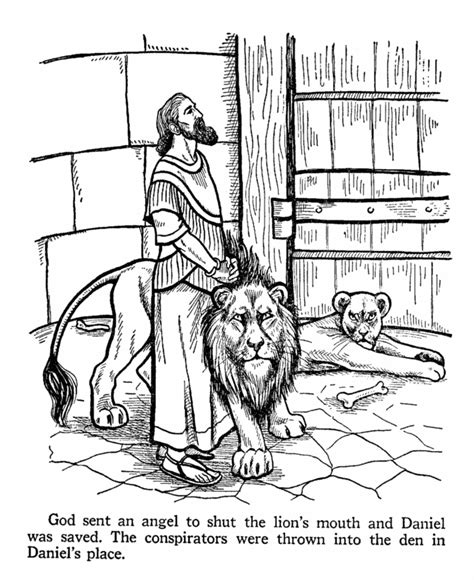 daniel   lions den coloring page bible story crafts bible