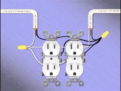 wire  double gang receptacle electrical projects diy