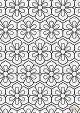 Coloring Pattern Flower Pages Drawing Printable Geometric Adults Getdrawings Supercoloring Categories sketch template