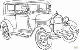 Coloring Ford Model 1928 Pages Cars Printable Drawing Supercoloring Classic sketch template
