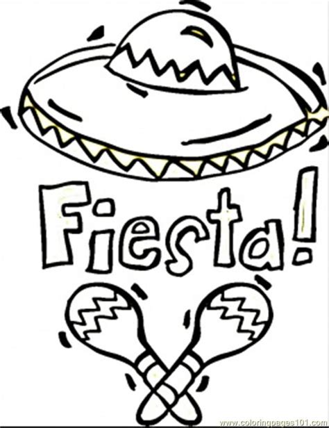 sombrero coloring sheet  coloring page coloring home