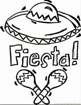 Coloring Pages Mexico Printable Fiesta Countries sketch template