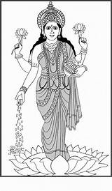 Lakshmi Coloring Pages Goddess Maa Laxmi Hindu Goddesses Diwali Gods Drawing Mythology Printable Devi Drawings Easy Wealth Paintings Painting Pencil sketch template