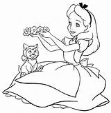 Alice Hatter Mad Coloring Wonderland Pages Disney Getdrawings sketch template