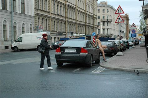 Crazy Russian Sporty Teen Walks Totally Naked At Public
