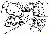 Hello Kitty Pages Skating Snow Her Friends Coloring Enjoying Color Online sketch template