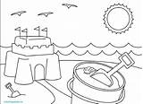 Beach Ball Coloring Pages Printable Getcolorings Umbrella Childrens Getdrawings Color sketch template
