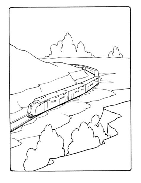railroad coloring pages streamlined diesel engine coloring page