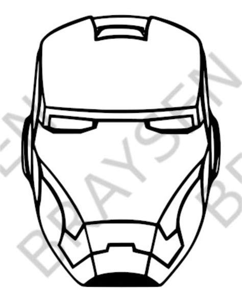 iron man outline svg png etsy finland