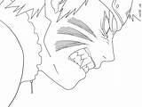 Naruto Kyuubi Lineart sketch template