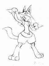 Lucario Coloring Pages Getcolorings Riolu Color sketch template