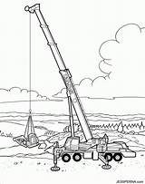 Crane Coloring Pages Construction Printable Truck Vehicle Site Tower Ball Wrecking Drawing Trucks Colouring Vehicles Color Drawings Cranes Books Cartoon sketch template