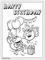 Coloring Birthday Happy Anniversaire Coloriage sketch template