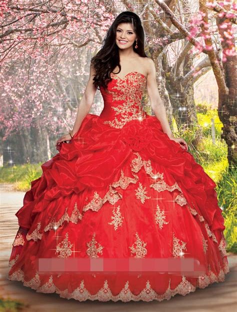 2017 Sexy Red Cheap Quinceanera Dresses Vestidos De 15