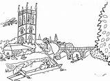 Colouring Hampton Janie River Oxford Cherwell 1492 Beside Magdalen Tower Built College sketch template