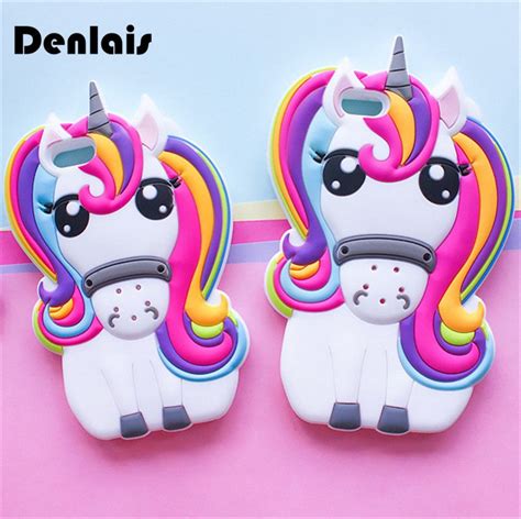 product cute cartoon cases rainbow unicorn horse fantastic animal