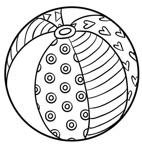 beach ball pictures coloring page  printable coloring pages