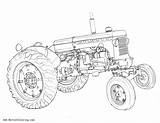 Tractor Coloring Pages Sketch Printable Kids Adults Print Color sketch template