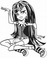 Cleo Pages Coloring Nile Getcolorings Monster High sketch template