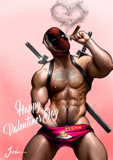 Rule 34 Bara Body Hair Chest Hair Cigar Comic Deadpool Gay Hairy