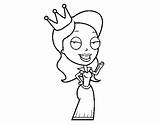 Princesa Colorear Coronada Coroada Principessa Coronata Princesas Disegno Dibuix Cuentos Leyendas Dibuixos Acolore sketch template