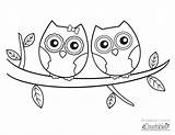 Coloring Owls Pages Couple Printable Unisex Kids Owl Right Choose Cute Color Easy Colouring Clip Clipart Creatables Print Cuttable Baby sketch template