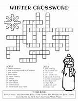 Winter Crossword Puzzle Grade Games Bw Versions Color Printables Fun English Language Followers Teacherspayteachers Subject Celebration Station sketch template