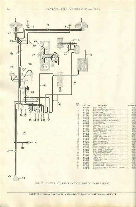 willys pickup wiring diagram