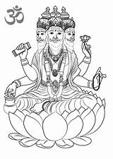 Brahma Brahman Hinduism sketch template