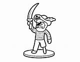 Pirate Toy Coloring Coloringcrew sketch template