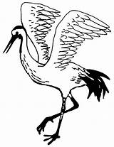 Crane Coloring Pages Martial Color Arts Animal Symbols Siberian Cranes Cliparts Clipart Print Library sketch template