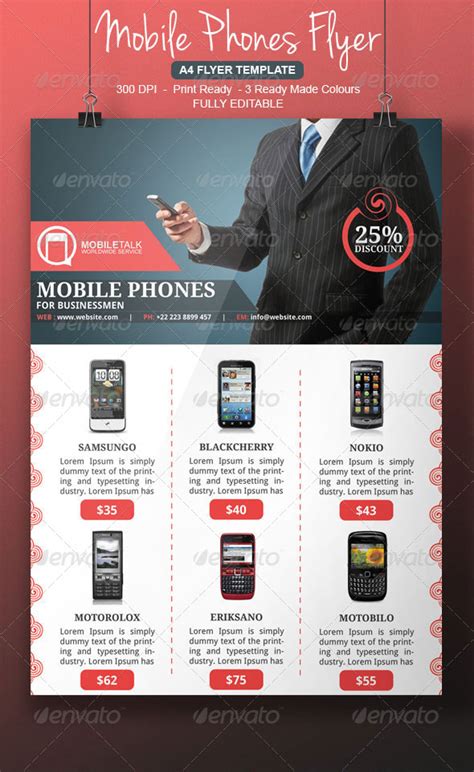 cell phone flyer template  blogankids graphicriver