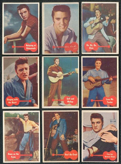 1956 Topps Elvis Presley Complete Set Of 66 Cards