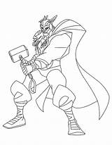 Thor Coloring Pages Kids Outline Simple Color Printable Children Xcolorings Justcolor sketch template